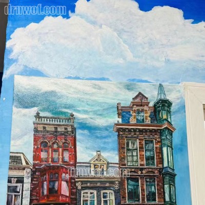 Acrylic Painting of Architectural Scene