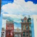 Acrylic Painting of Architectural Scene