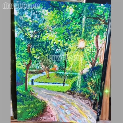 Oil Pastels Community Landscape Drawing