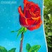 Red Rose Artwork with Silky Crayons